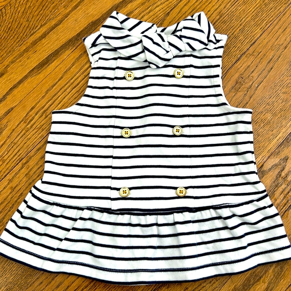 Janie and jack Hamptons hideaway striped peplum top nautical shirt toddler girls